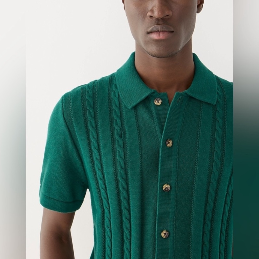 J. Crew Cable knit short sleeve sweater